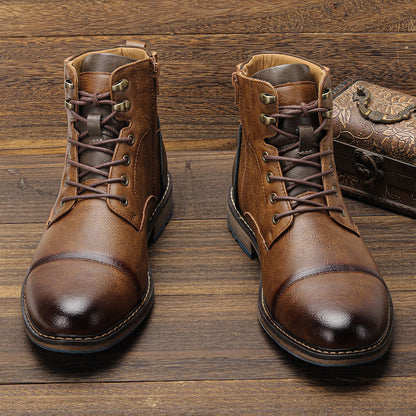 Patrick Delaney | Leather High-Top Boots For Men