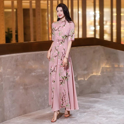 Ashleigh Williams | Floral Print Maxi Races Dress For Women