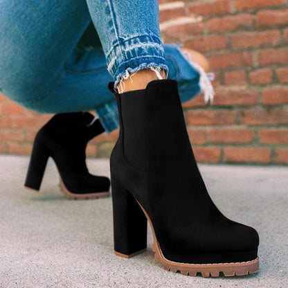 Vivienne Sinclair | Platform Heel Ankle Boots For Women