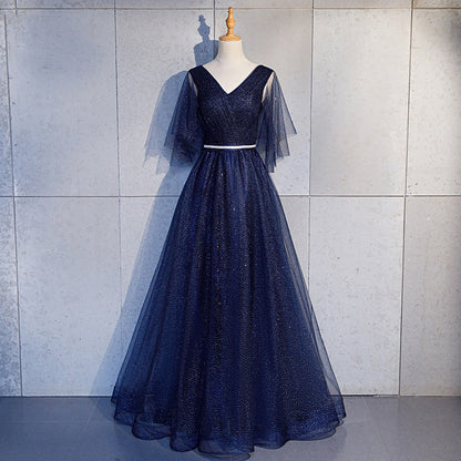 Elise Robertson | Sparkle Tulle A-line Maxi Gown For Women