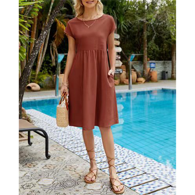 Isabella Moreau | Effortless Linen Midi Dress For Women