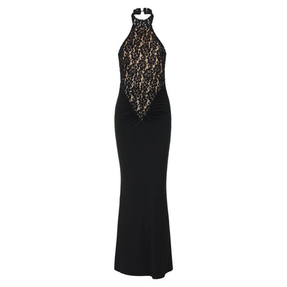 Evie Sharpe | Lace Halterneck Maxi Dress For Women