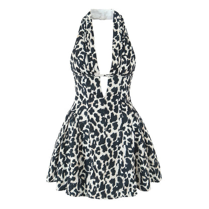 Phoebe Turner | Polka Dot Halter Mini Dress For Women