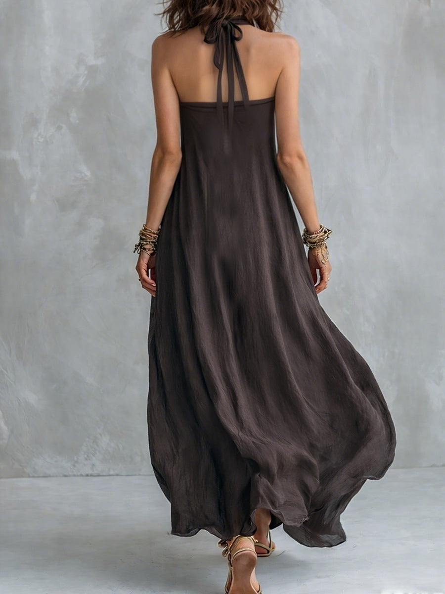 Ava Taylor | Bohemian Halter Maxi Races Dress For Women