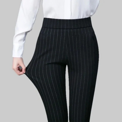 Olivia Evans | High-Waist Stretch Tapered Trousers For Women