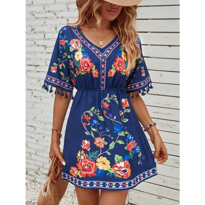 Isla Pemberton | Boho Floral Mini Dress For Women