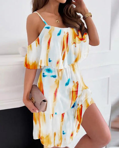 Women's Ruffled Floral Summer Dress