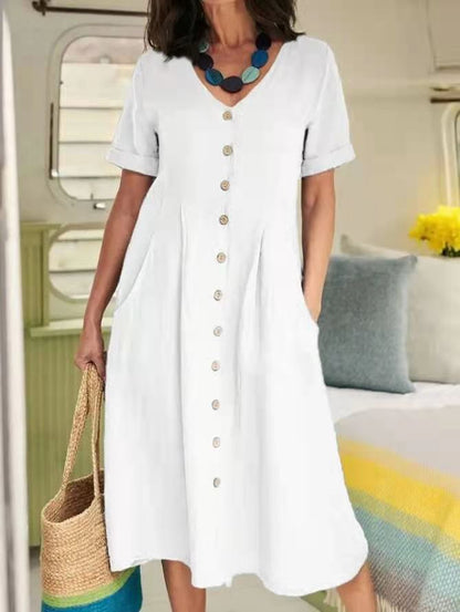 Olivia Cooper | Button-Front Summer Dress For Women