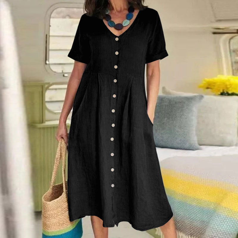 Olivia Cooper | Button-Front Summer Dress For Women