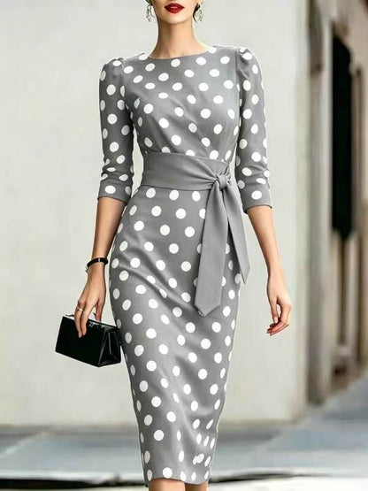 Ruby Turner | Polka Dot Midi Dress For Women