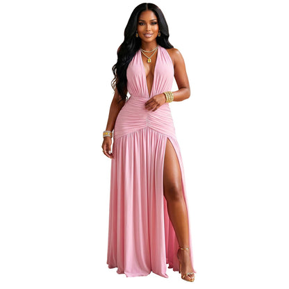 Harper Stewart | Pleated Halter Formal Dress For Women