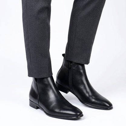 Alessio Romano | Minimalist Leather Chelsea Boots For Men