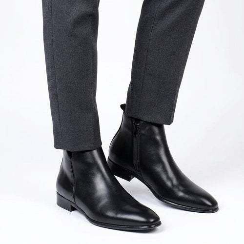 Alessio Romano | Minimalist Leather Chelsea Boots For Men