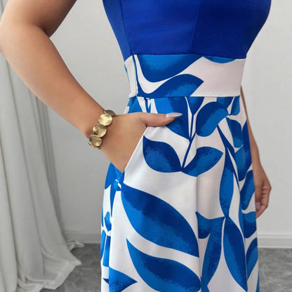 Eloise Harrington | Printed V-Neck Maxi Dress For Women