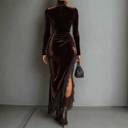 Vivienne Hartley | Elegant Velvet Maxi Races Dress For Women