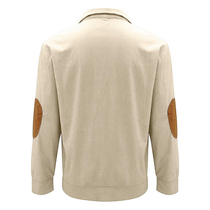 Lachlan Bennett | Corduroy Quarter-Button Sweatshirt For Men