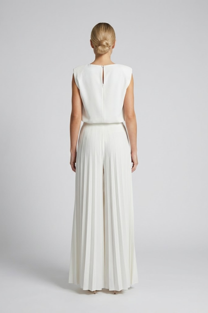 Bianca Moretti | Elegant Pleated Jumpsuit For Women