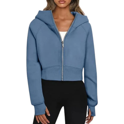 Sophie Laurent | Cropped Zip Hoodie For Women