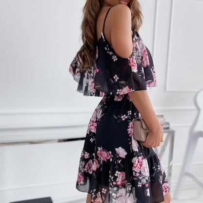 Women's Ruffled Floral Summer Dress
