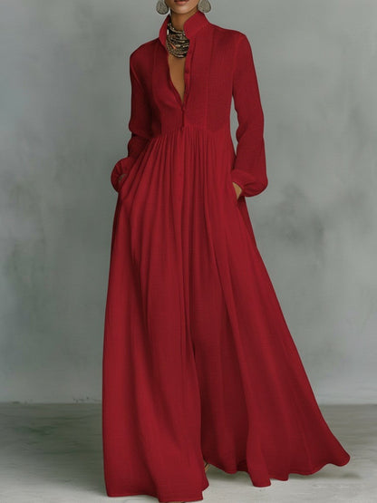 Harper White | Elegant Long Sleeve Maxi Dress For Women