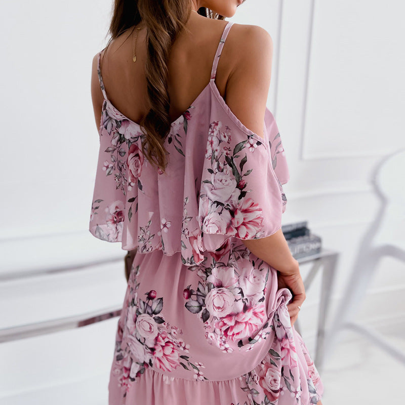 Women's Ruffled Floral Summer Dress