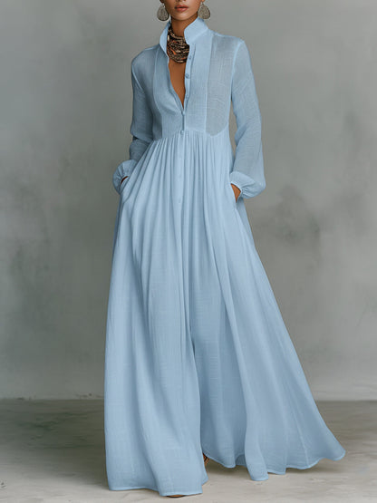 Harper White | Elegant Long Sleeve Maxi Dress For Women