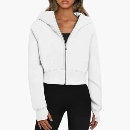 Sophie Laurent | Cropped Zip Hoodie For Women