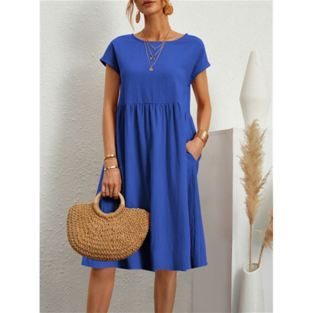 Isabella Moreau | Effortless Linen Midi Dress For Women