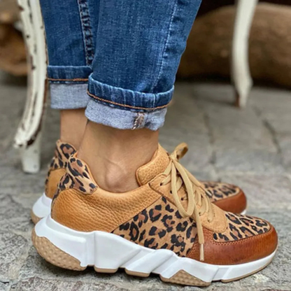 Ava Martin | Leopard Print Fashion Sneakers For Women