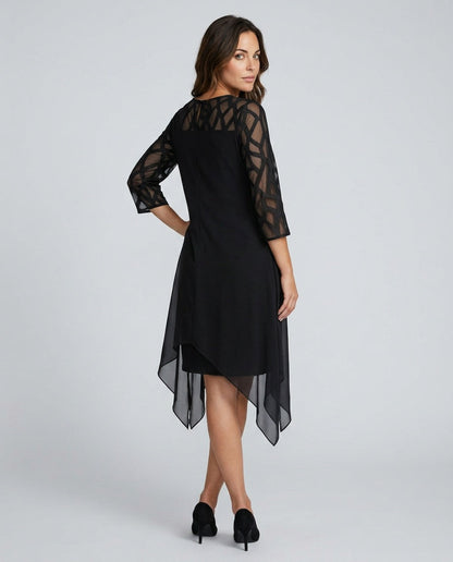 Ava Harrington | Mesh Sleeve Cape Mini Dress For Women