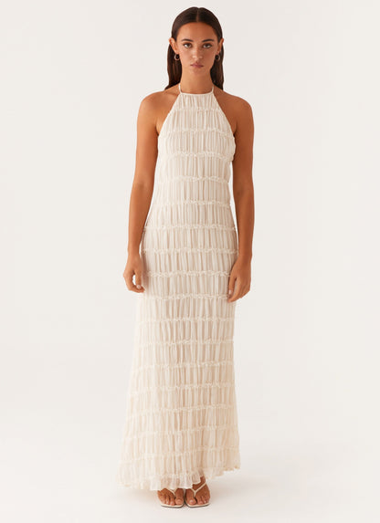 Amelia Parker | Textured Halter Neck Maxi Dress For Women