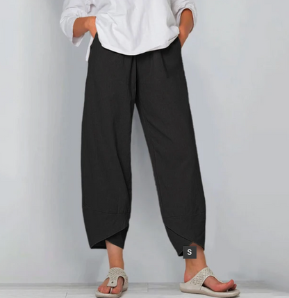 Beatrice Moreau | Relaxed Linen Blend Pants For Women
