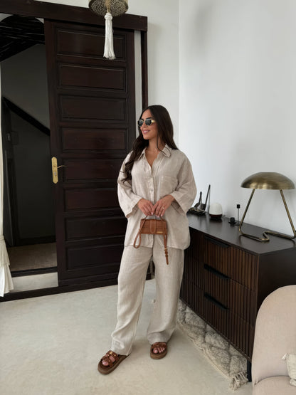 Charlotte Reid | Linen Two-Piece Set For Women