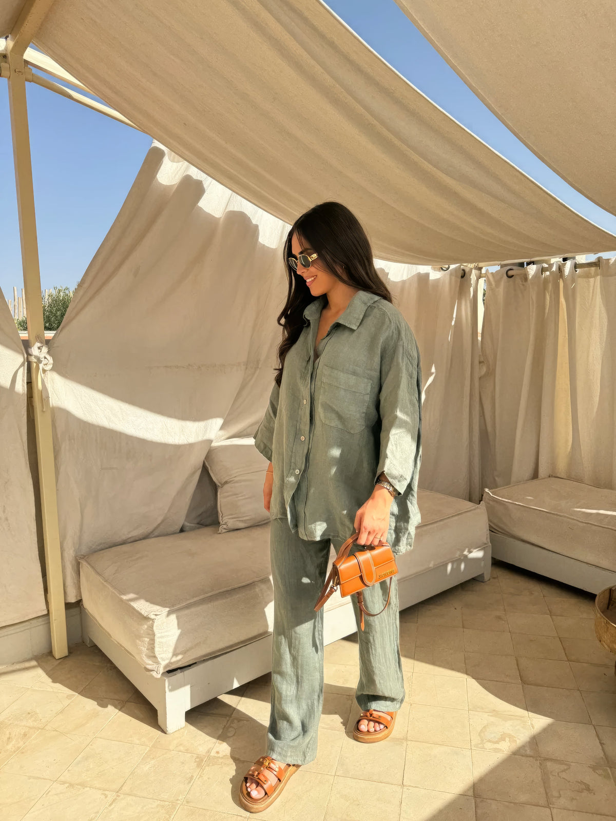 Charlotte Reid | Linen Two-Piece Set For Women