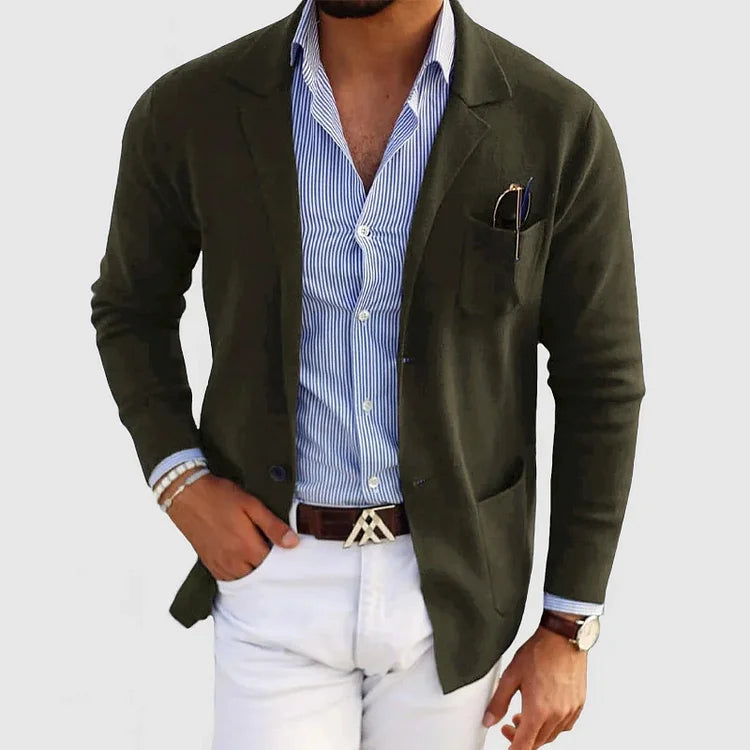 Theo Laurent | Smart Casual Knit Blazer For Men