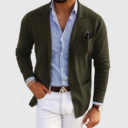 Theo Laurent | Smart Casual Knit Blazer For Men