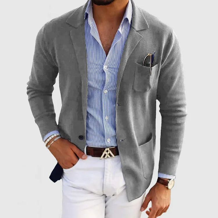 Theo Laurent | Smart Casual Knit Blazer For Men