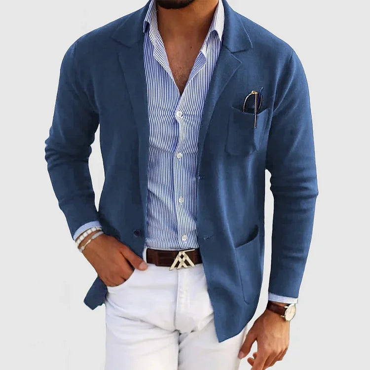 Theo Laurent | Smart Casual Knit Blazer For Men