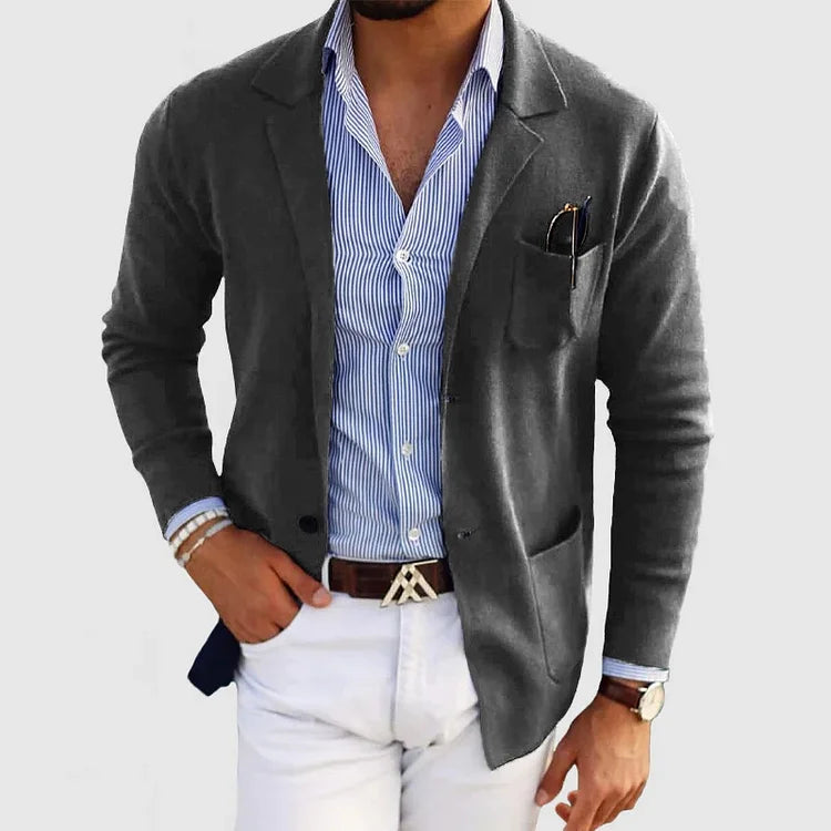 Theo Laurent | Smart Casual Knit Blazer For Men