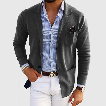 Theo Laurent | Smart Casual Knit Blazer For Men