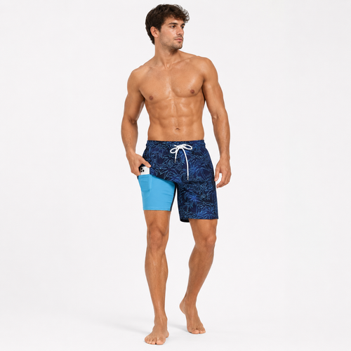 Cooper Young | Tropical Print Swim Shorts For Men