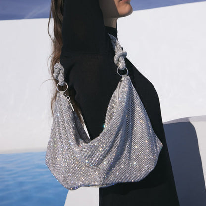 Olivia Turner | Crystal Rhinestone Hobo Bag For Women