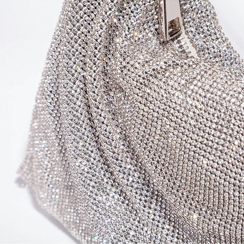 Olivia Turner | Crystal Rhinestone Hobo Bag For Women
