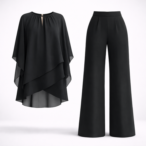 Giovanna Ricci | Elegant Layered Two-Piece Set For Women