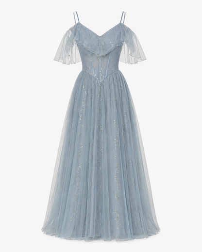 Georgia Mitchell | Sparkle Tulle Maxi Evening Dress For Women
