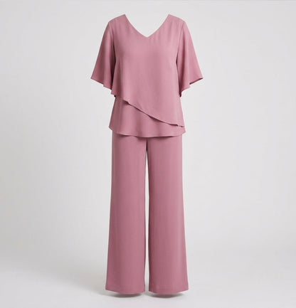 Hannah Sullivan | Elegant Two-Piece Chiffon Set For Women