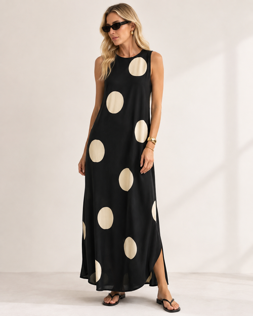 Holly Murphy | Polka Dot Sheer Maxi Dress For Women