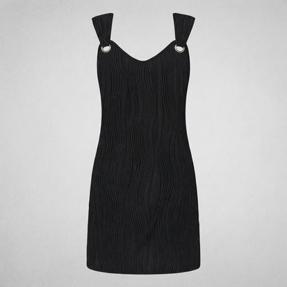 Jade Harris | Ribbed Wrap Mini Dress For Women