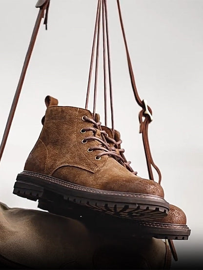 Christian Moretti | Vintage Rugged Lace-Up Boots For Men