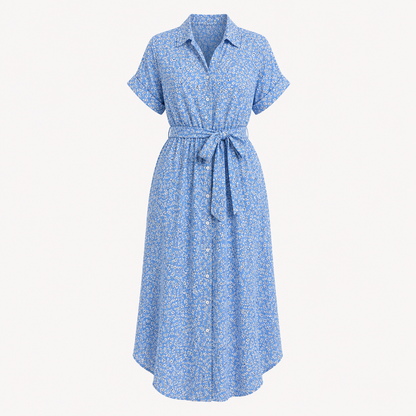 Lily Hargreaves | Floral Midi Shirt Dress For Women